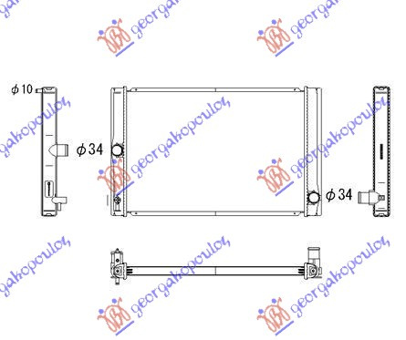 RADIATOR 1,4 D4D, TOYOTA, TOYOTA AURIS 15-19, 830206320