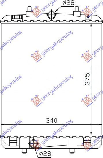 RADIATOR 1,4 HDi (37,4x32,6x16) - CITROEN CITROEN C1 12-14, CITROEN, CITROEN C1 12-14, 200006310