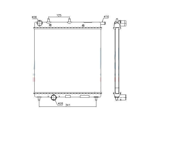 Radiator 1.4cc 8V16V+/-AC HDI(38x40,2x27) CITROEN C2 2003-2010 cod origine 1330.E6 - stoc