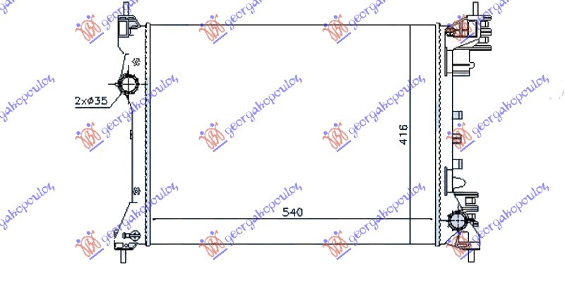 RADIATOR 1,4i16V +/- Ac/ (54x41,5x1,6) - ALFA ROME