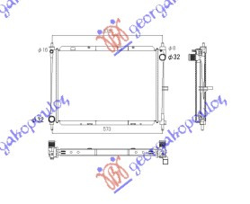 Radiator 1.5 diesel (+ac/) (49.4x41.5x2.3) (mahle behr premium line) pentru Nissan Note 2006, 2007, 2008, 2009, 2010, 2011, 2012, 2013