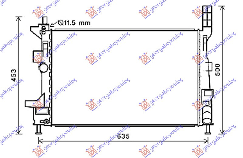 RADIATOR 1.5 TDCI/ECONETIC MANUAL DIESEL (543X362X26) - FORD FOCUS 14-18, FORD, FORD FOCUS 14-18, 320106340