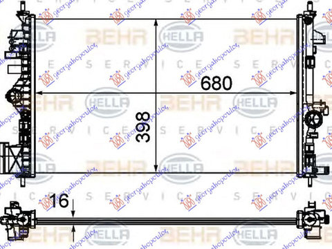 RADIATOR 1.6-1.8 & TURBO +Ac/(68x40) (MAHLE BEHR PREMIUM LINE), SAAB, SAAB 9.5 10-, 702206305
