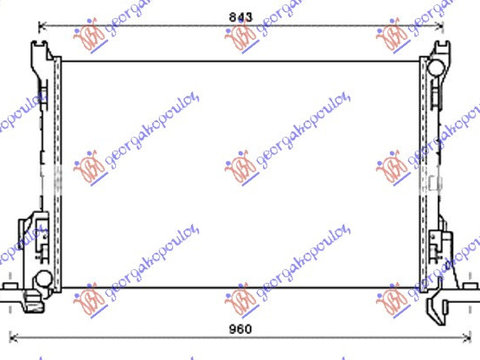 RADIATOR 1.6 CDTi +AC DIESEL MANUAL (750x470x26) - OPEL OPEL VIVARO 14-19, OPEL, OPEL VIVARO 14-19, 609006300