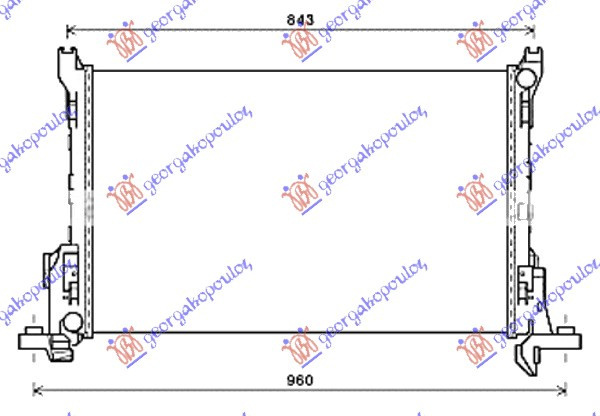 RADIATOR 1.6 D +AC DIESEL MANUAL (750x47