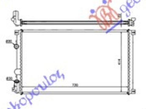 RADIATOR 1.9-2.2-2.5-3.0 dCi DIESEL +/- AC (727x389) 03- - NISSAN NISSAN INTERSTAR 02-09, NISSAN, NISSAN INTERSTAR 02-09, 085106310