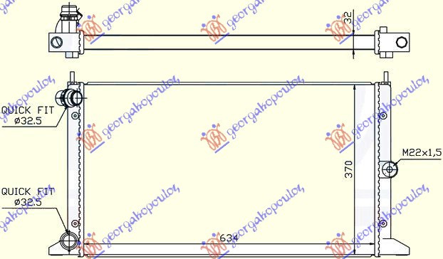 RADIATOR 18-20 i-19TDi [635BMW X366]00- SEAT Alhambra 95-10 SEAT Alhambra 95-10 033806330 033806330 1109113
