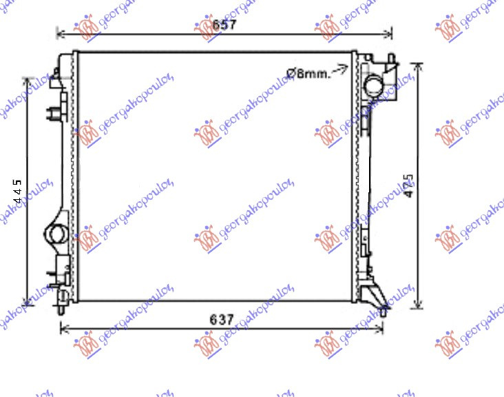 RADIATOR 2.0 BENZINA MANUAL-AUTO -1.5 dci DIESEL MANUAL (540x465) - NISSAN QASHQAI 13-17, NISSAN, NISSAN QASHQAI 13-17, 576106310