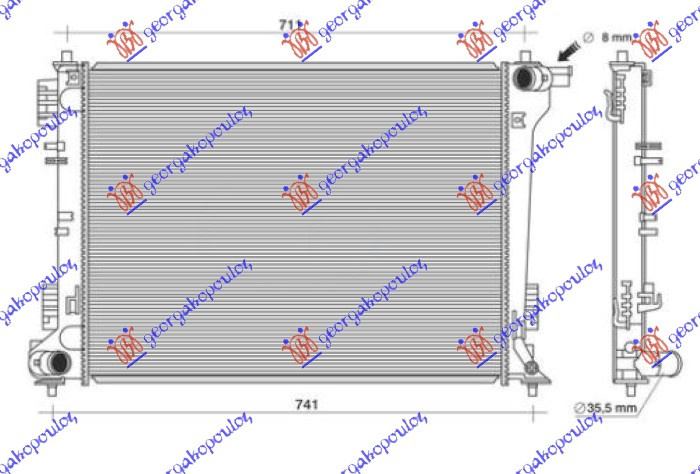RADIATOR 2.0 CVVT PETROL MANUAL (640X485) (KOREAN) (KOYO) - HYUNDAI HYUNDAI TUCSON 15-18, HYUNDAI, HYUNDAI TUCSON 15-18, 375006375