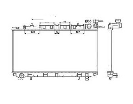 Radiator 2,0CC diesel NISSAN ALMERA (N15) LB 96-98