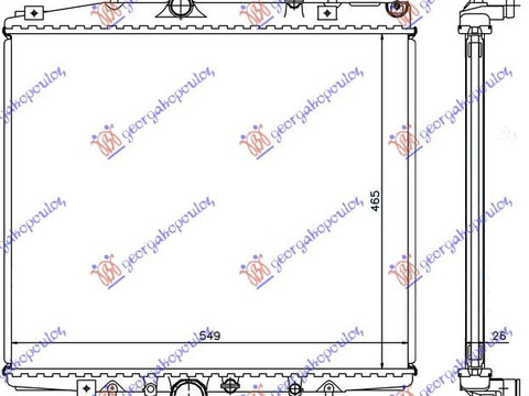 RADIATOR 2,0i-16V-2,0-2,2 JTD (46,5x56,3 - LANCIA LANCIA PHEDRA 02-10, LANCIA, LANCIA PHEDRA 02-10, 460906310