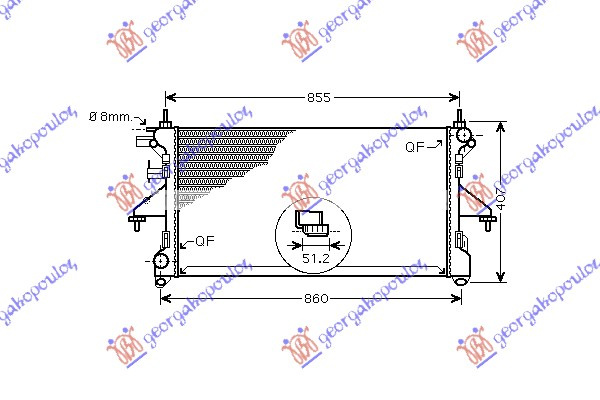 Radiator 2.2 hdi diesel manual + ac (engine puma c) pentru Citroen Jumper 14-