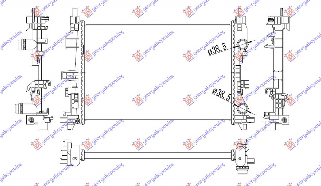 RADIATOR 2.4 BENZINA AUTO [608BMW X398] JEEP RENEGADE 14-18 181006310 181006310 68247208AA