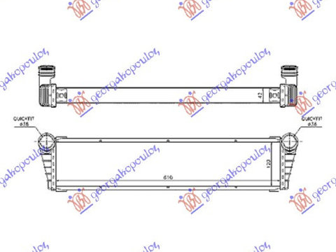 RADIATOR 2.7-2.9-S 3.2-S 3.4-3.6-3.8-4.0 BNZ (34x36.6x4.2) CENTRAL - F2, PORSCHE, PORSCHE 911 (997) 05-10, 651406300