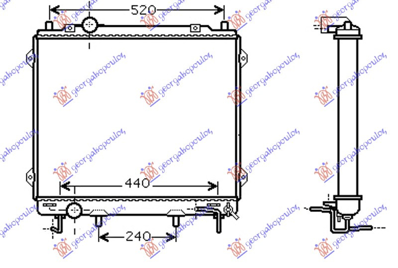 RADIATOR 2,9 CRDI (51X57X26) AUTO - HYUNDAI HYUNDAI TERRACAN 04-08 , HYUNDAI, HYUNDAI TERRACAN 04-08, 367806300