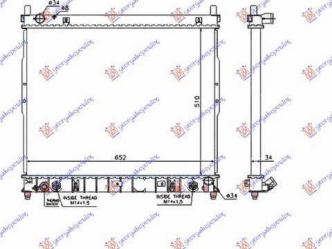 RADIATOR 2.9 TD DIESEL AUTO (510x660x26) - SSANGYONG REXTON 04-10, SSANGYONG, SSANGYONG REXTON 04-10, 768506330