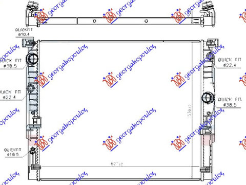 RADIATOR 3.0 BENZINA - DIESEL AUTO (627x530) BEHR, BMW, BMW SERIES 7 (G11/G12) 19-22, 158306305