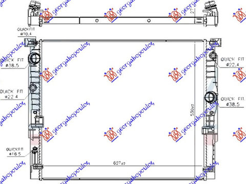 RADIATOR 3.0 BENZINA - DIESEL AUTO (627x530), BMW, BMW SERIES 7 (G11/G12) 19-22, 158306300