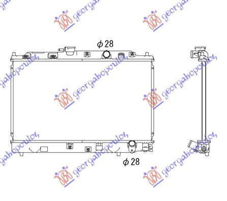 RADIATOR [33BMW X588] - HONDA CIVIC SEDAN 88-90 HO