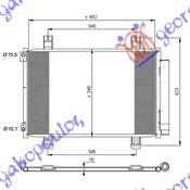 RADIATOR AC 1.0-1.2 BENZINA (550x350x16), SUZUKI, SUZUKI SPLASH 13-14, 100106400