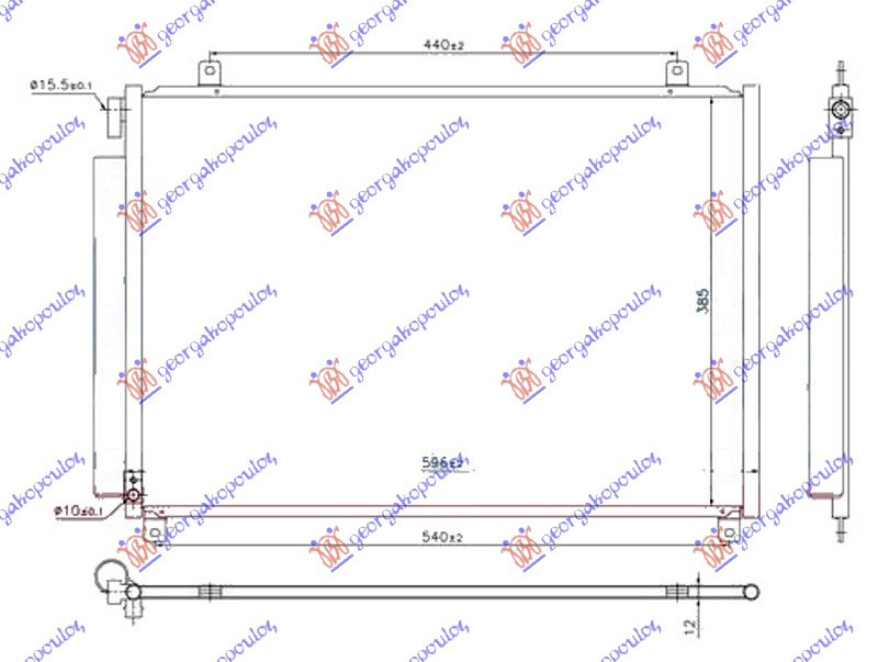 Radiator Ac/ 1 0-1 2 I 16v - Hybrid Benzina (565x3