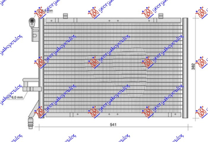 Radiator ac 1.0 ecoboost benzina (502x349x16) pentru Ford B-Max 12-