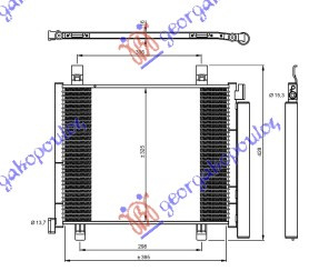 Radiator ac 1.0i -12v (400x330x16) pentru Seat Mii 12-