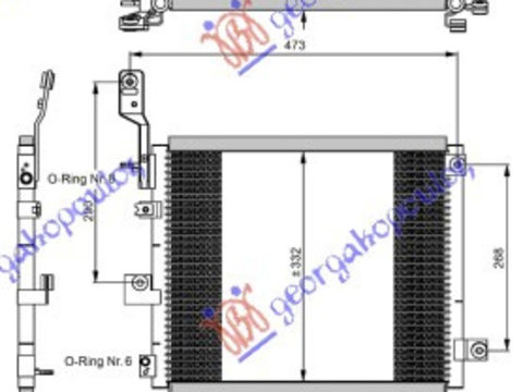 Radiator Ac/ 1 1cc 12v (41x34) - Hyundai Atos Prime 2003 , 97606-05500