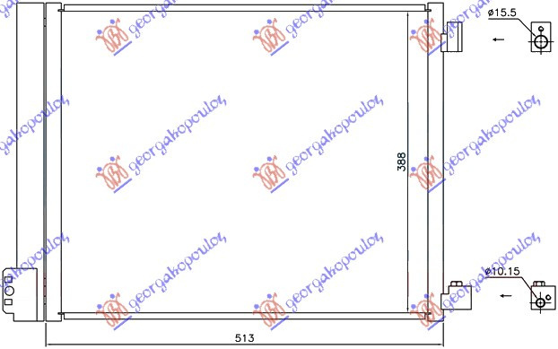 Radiator Ac/ 1 2dig-1 5i16v (51x38)(Hr12ddr - Nissan Micra (K13) 2010 , 92101-1hc1a