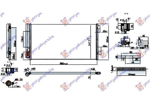 Radiator Ac/ 1.4 Multiar Bnz.-1.6 Crd Diesel (660x348x16) pentru Jeep Compass 16-