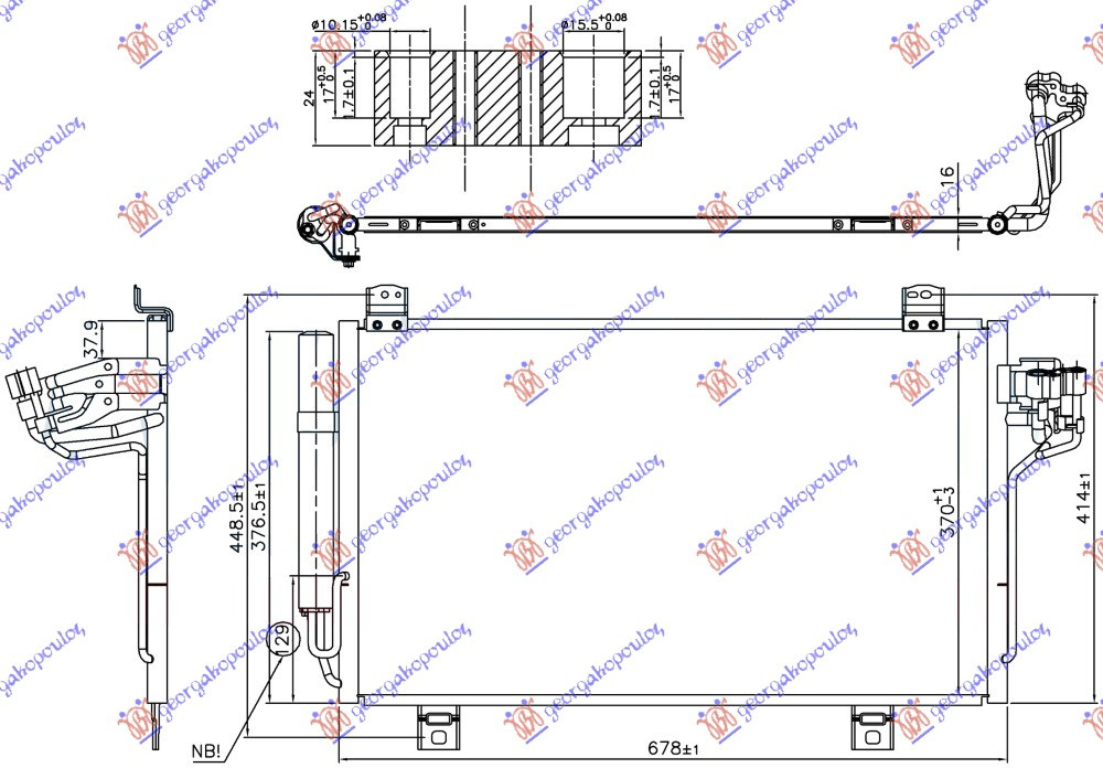 RADIATOR AC 1.5 D DIESEL [678BMW X370BMW X16] - MAZDA 2 14- MAZDA MAZDA 2 14- 506006410 506006410 DA6G61480