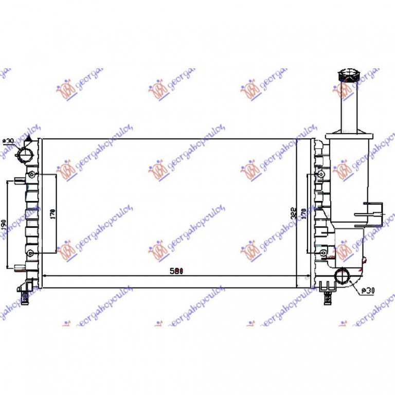 RADIATOR AC/ 1 6-1 9 JTD (50X31) pentru FIAT IDEA 2004 , 51708909