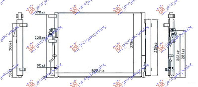 Radiator Ac/ 1 6 Gdi Turbo Benzina - 2 0 Crdi Diesel (500x370x16) Korean - Hyundai Tucson 2012 , 97606d3010