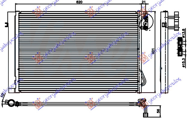 RADIATOR Ac 16-20-2530 BENZINA[587X40] - BMW SERIA 3 [E90.91] SEDAN 05-08 BMW SERIA 031706400 031706400 64536930038