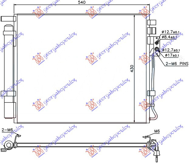 Radiator Ac/ 2 0-2 2 Crdi(50 5 X42 5x16) - Kia Sor