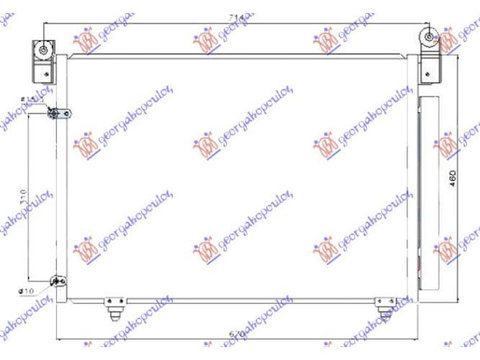 Radiator Ac 2.0-2.3-3.0i Benzina-2.0 Tdi Diesel (670x460) pentru Mazda,Mazda Mpv 03-06