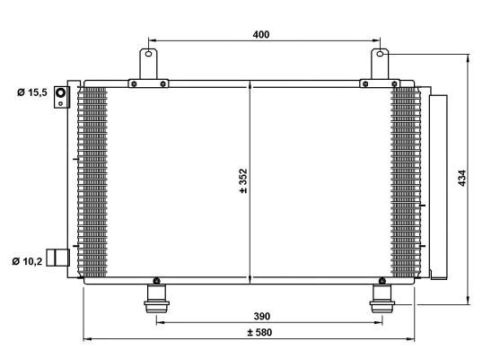 RADIATOR Ac/ 2,0 JTD (63x31.5x16) - SUZUKI SX4 07-13, SUZUKI, SUZUKI SX4 07-13, 083706400