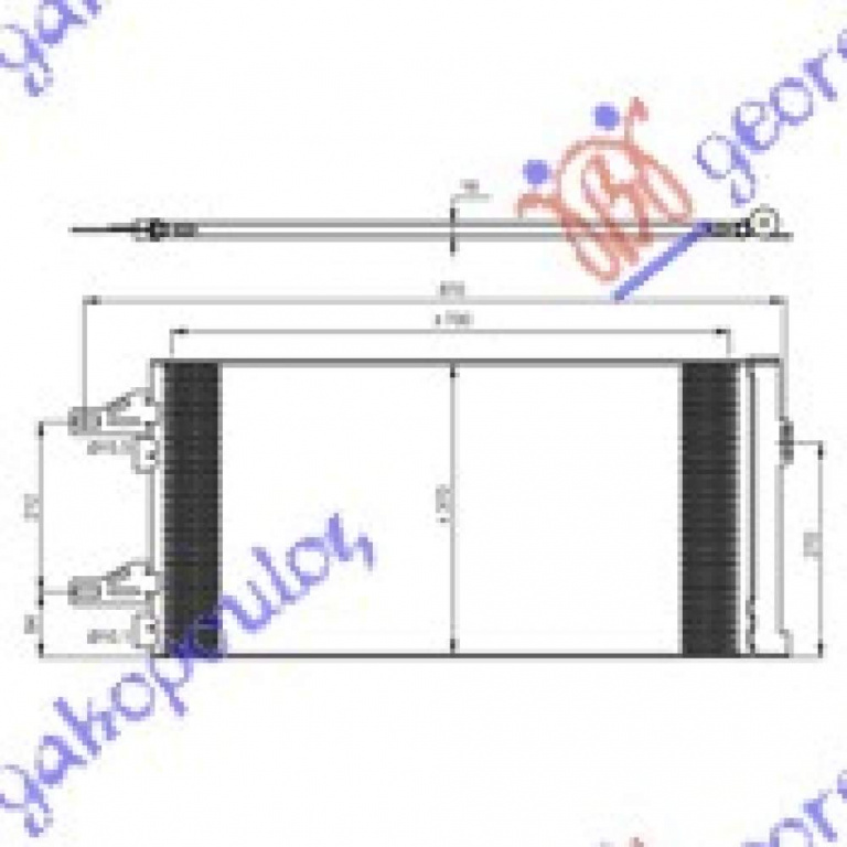 Radiator Ac/ 2 2-2 3-3 0 D Hdi (71x37x16) - Citroen Jumper 2006 , 6455eq