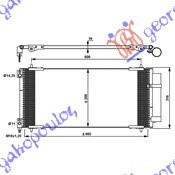 RADIATOR Ac/ 2.2-2.7 HDI (67X30.7) - PEUGEOT 407 04-10, PEUGEOT, PEUGEOT 407 04-10, 021206425