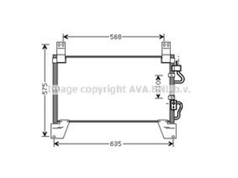 Radiator AC 2.9 TD DIESEL (655x453x16) SSANGYONG REXTON 04-10