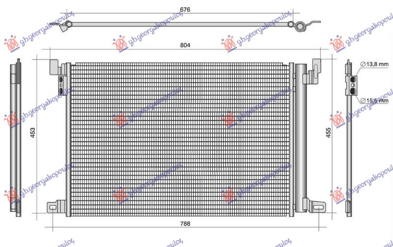 RADIATOR AC 3.0 BNZ/HYBRID-DIESEL (650X452X12) (KOYO) , AUDI, AUDI Q7 19-24, 125206430