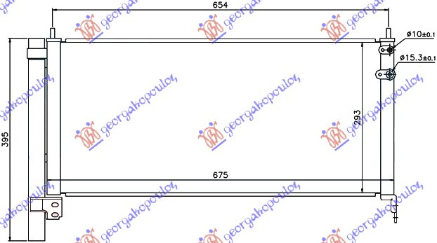 RADIATOR AC (64X29X1,6) 1.8I 16V HYBRID - TOYOTA PRIUS 12-16, TOYOTA, TOYOTA PRIUS 12-16, 820106400