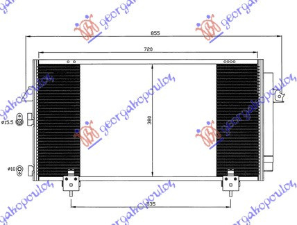 RADIATOR Ac/ (73X37.7) - TOYOTA RAV 4 (XA20) 00-05, TOYOTA, TOYOTA RAV 4 (XA20) 00-05, 014806400