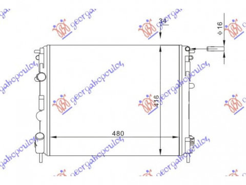 Radiator Ac/ Ac/ Petr-Diesel (69x35 5x16) - Renault Latitude 2010 , 92110-0002r