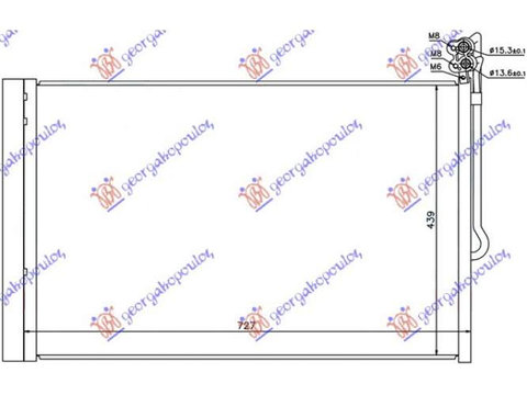 Radiator Ac Benzina -Dies.(68,5x44,3) pentru Porsche Cayenne 15-18