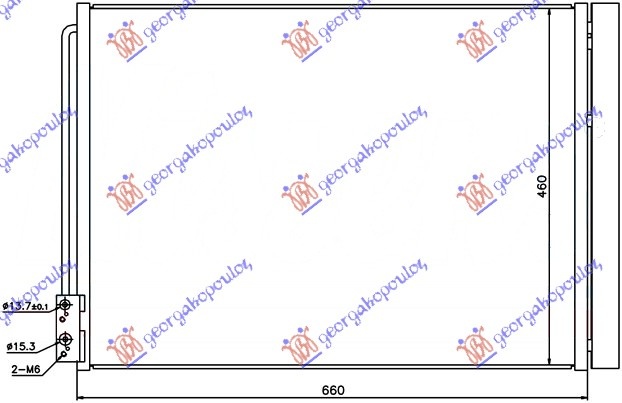 RADIATOR AC BENZINA -DSL (62,5x47) T.BEHR (& GT/F07) - BMW SERIES 7 (F01/02) 12-15, BMW, BMW SERIES 7 (F01/02) 12-15, 158106410