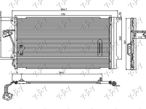 RADIATOR AC BNZ-DSL (70x39) - PORSCHE CAYENNE 03-10, PORSCHE, PORSCHE CAYENNE 03-10, 056106400