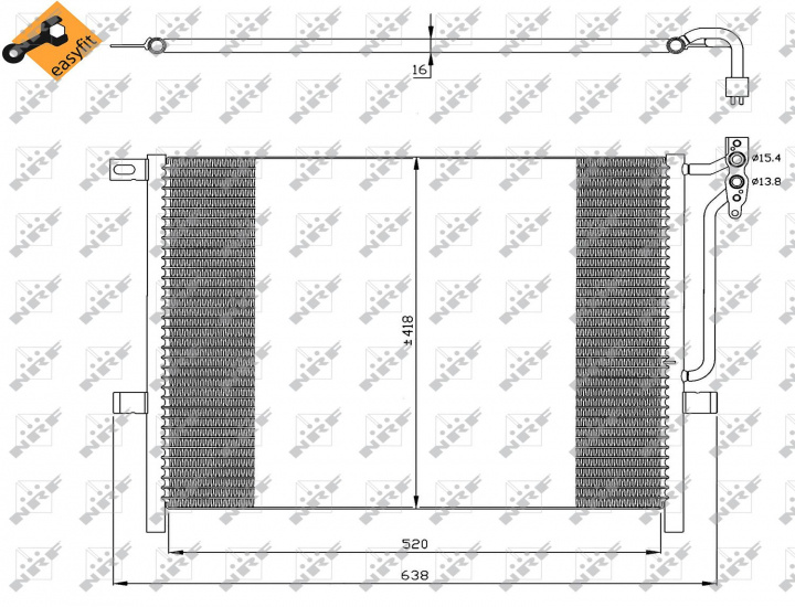 Radiator AC Clima BMW Seria 3 E46 (facelift) 2001 2002 2003 2004 2005 2006 Sedan 35589 4-411-451