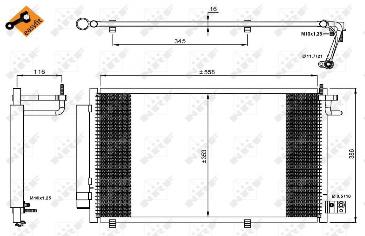 Radiator AC Clima Ford Fiesta 5 [2th fac