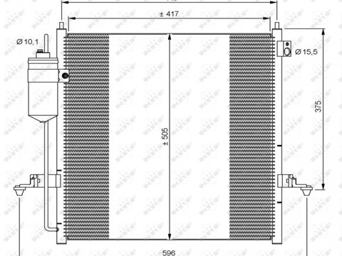 Radiator AC Clima Mitsubishi L200 35871 11-542-157